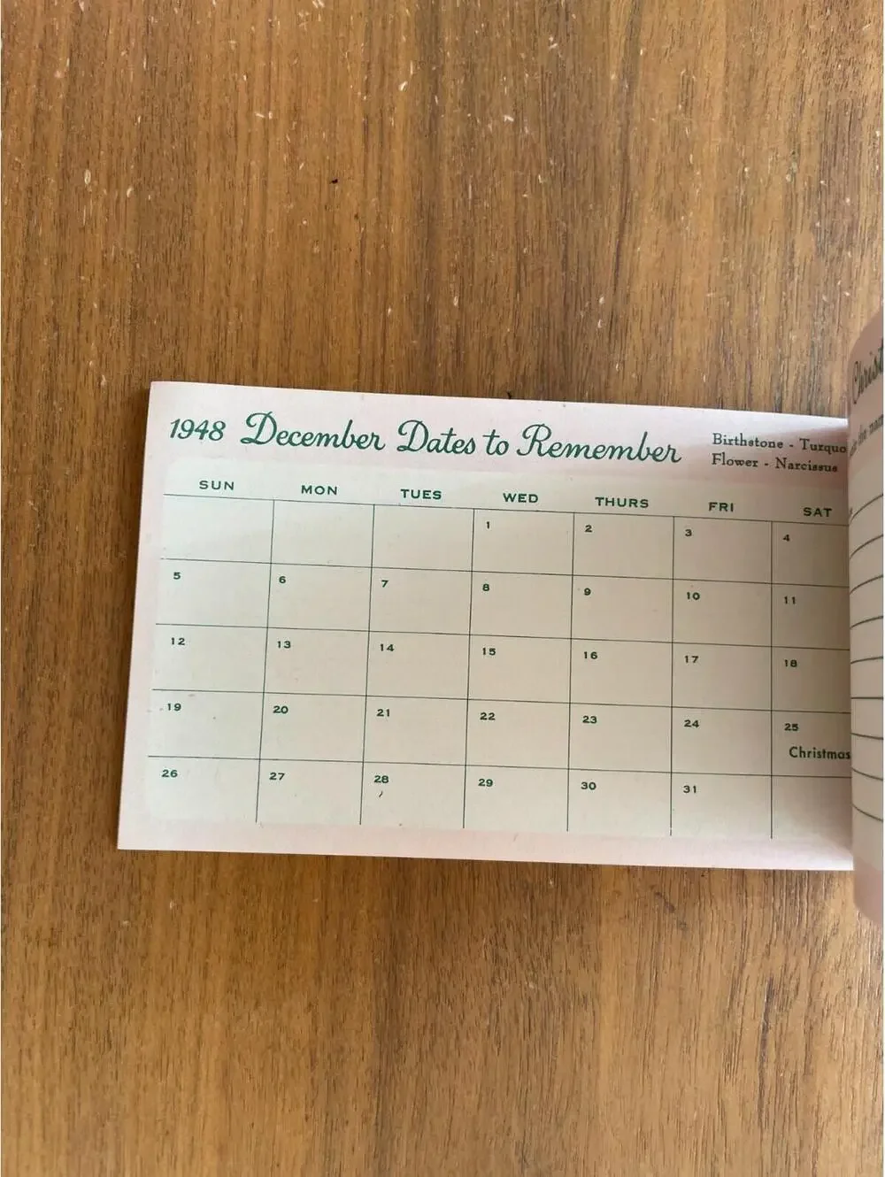 My Date Book Hallmark Vintage Hallmark Date Book 1948 Purse Calendar Unused